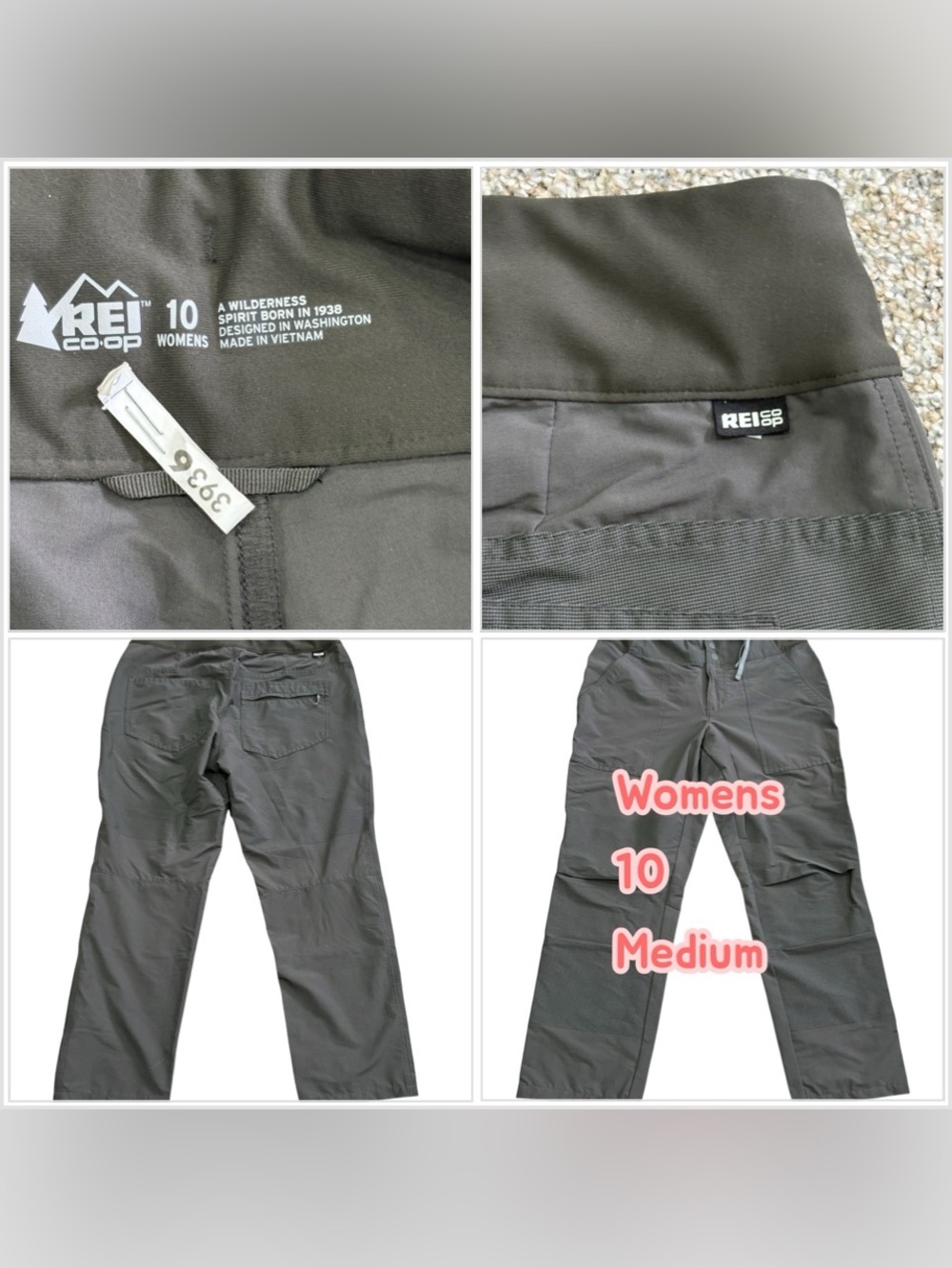 Women’s REI Co op Medium 8 - 10 Crop Ankle Trail Pants Sage Chino Khakis Stretch